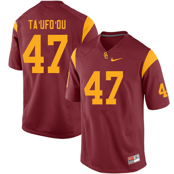 Men #47 Stanley Ta'ufo'ou USC Trojans College Football Jerseys Sale-Cardinal